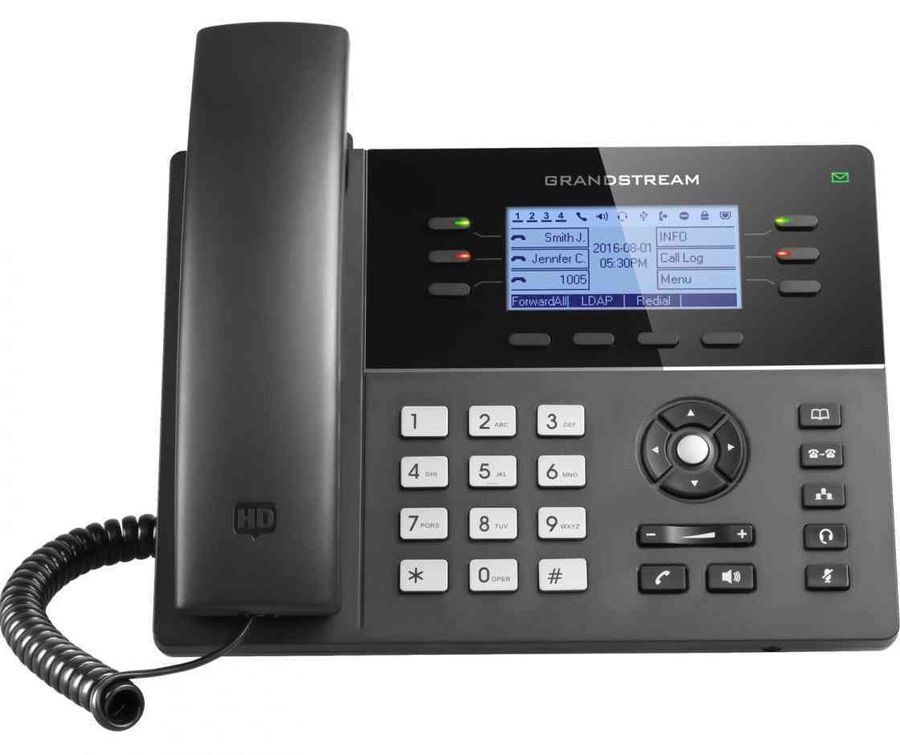 IP телефон GRANDSTREAM GXP-1760 IP телефон GRANDSTREAM GXP-1760IP-телефоны<br>дисплей: монохромный; питание: сетевой адаптер/PoE; цвет: черный<br><br>Цвет: черный