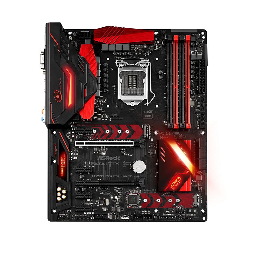 Материнская плата ASROCK H270 PERFORMANCE LGA 1151, ATX, Ret Материнская плата ASROCK H270 PERFORMANCE LGA 1151, ATX, RetМатеринские платы<br>гнездо процессора: LGA 1151; чипсет Intel H270; память DDR4 - 4слота; частотой до 2400МГц; поддержка: CrossFire; SATA RAID, тип поставки: Ret; ATX<br>