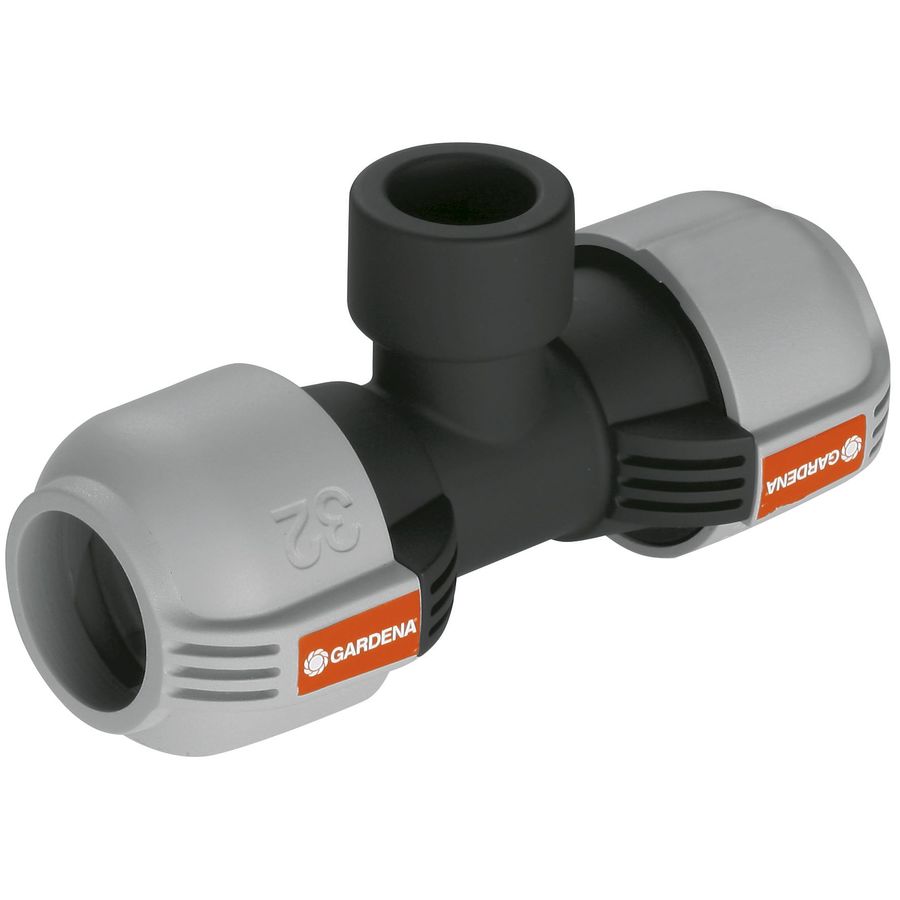 Коннектор Gardena 02791-20.000.00 Коннектор Gardena 02791-20.000.00Поливочное оборудование<br>Т-образный соединитель GARDENA 32 мм, входящий в систему дождевания Sprinklersystem, служит для подсоединения дождевателей. Благодаря запатентованной технологии простого соединения Quick & Easy соединение/разъединение труб осуществляется без инструментов, простым поворотом резьбового фитинга на 140°<br>