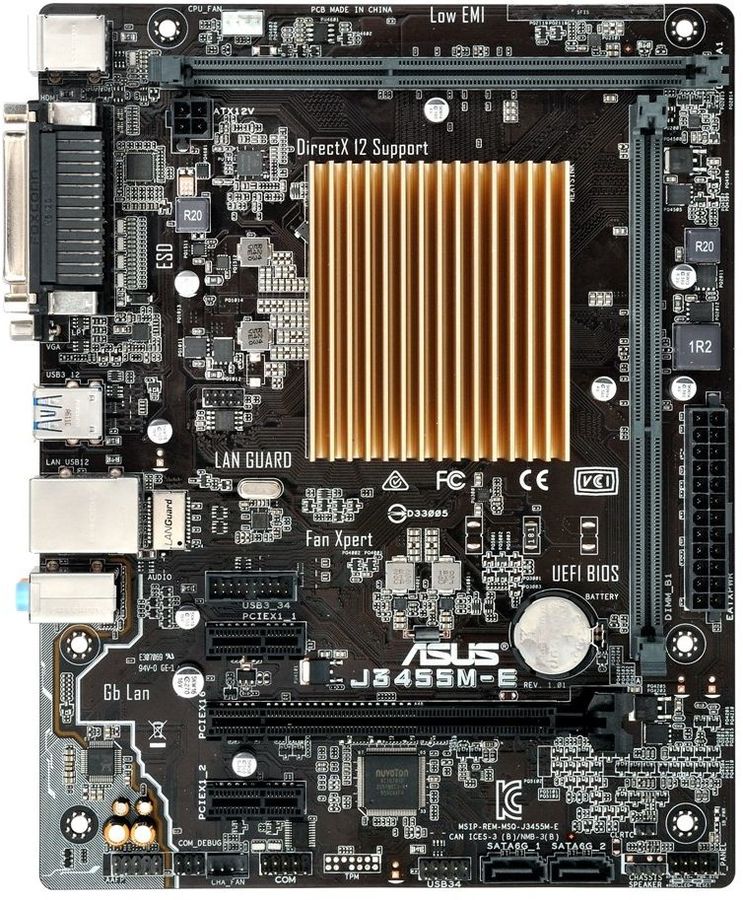 Материнская плата ASUS J3455M-E mATX, Ret Материнская плата ASUS J3455M-E mATX, RetМатеринские платы<br>интегрированный процессор; Intel Celeron J3455; память DDR3 - 2слота; частотой до 1866МГц; тип поставки: Ret; mATX<br>
