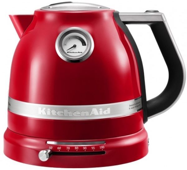 Чайник электрический KITCHENAID 5KEK1522, 2400Вт, серебристый матовый и красный