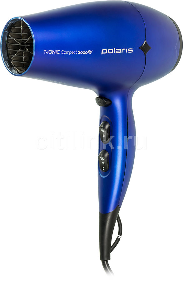 Фен POLARIS PHD 2081Ti, 2000Вт, синий Фен POLARIS PHD 2081Ti, 2000Вт, синийФены<br>Polaris PHD 2081Ti – незаменимый помощник в сушке волос и создании укладок. Подойдет для использования как домашних условиях, так и в поездках. Оснащен турмалиновым ионизатором для снятия зарядов статического электричества и защиты волос от пересушивания.<br><br>Цвет: синий