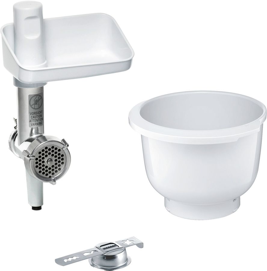 Набор насадок BOSCH BakingSensation MUZ5BS1 Набор насадок BOSCH BakingSensation MUZ5BS1Все принадлежности<br>Набор для приготовления домашнего печения BakingSensation. С помощью специального шаблона, закрепленного на мясорубке, можно сформировать из теста печенье разной формы.<br><br>Линейка: BakingSensation<br>Цвет: белый