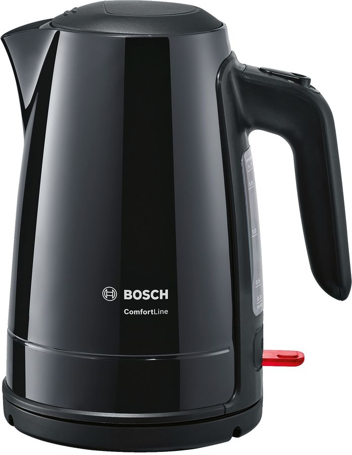 Чайник электрический BOSCH TWK6A013, 2400Вт, черный Чайник электрический BOSCH TWK6A013, 2400Вт, черныйЧайники электрические<br>мощность - 2400Вт; объем - 1.7л; корпус - пластик; фильтр от накипи, цвет - черный<br><br>Цвет: черный