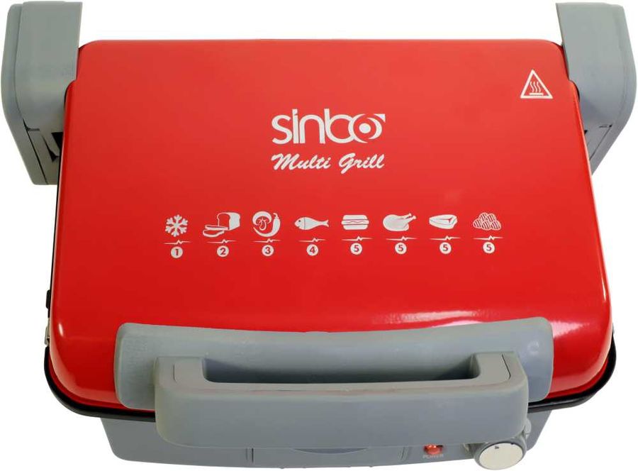 Электрогриль SINBO SSM 2536, красный и черный Электрогриль SINBO SSM 2536, красный и черныйАэрогрили<br>Контактный двухсторонний гриль-пресс с термостатом. Съёмные пластины. Подстройка по высоте продукта. Рифленая поверхность пластин. Ручки с теплоизоляцией.<br><br>Цвет: красный и черный
