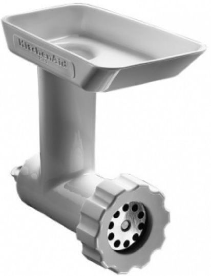 Насадка-мясорубка KITCHENAID 5FGA Насадка-мясорубка KITCHENAID 5FGAВсе принадлежности<br>Насадка-мясорубка KitchenAid - предназначена для приготовления мясного и рыбного фарша. Но двухсторонний нож с четырьмя лезвиями подходит и для выполнения других задач: перемалывания панировочных сухарей или орехов, приготовления картофельного пюре или измельчения компонентов.<br><br>Цвет: серебристый