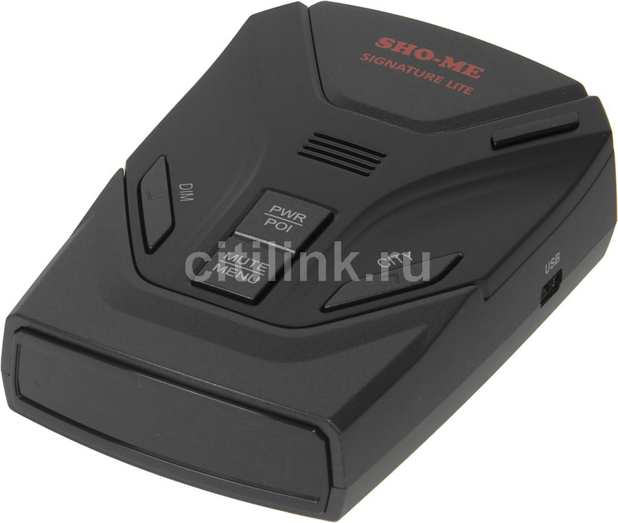 Радар-детектор SHO-ME SIGNATURE LITE Радар-детектор SHO-ME SIGNATURE LITEРадар-детекторы<br>сигнатурный; диапазоны: X, K, Ka, Laser, СТРЕЛКА СТ/М, ROBOT, ИСКРА, КОРДОН, КРЕЧЕТ; голосовые сообщения; питание: от прикуривателя<br>