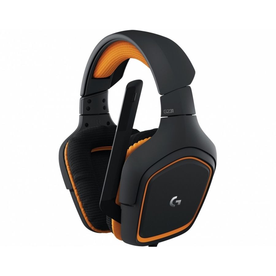 Наушники с микрофоном LOGITECH G231 Prodigy, 981-000627, накладные, черный / оранжевый Наушники с микрофоном LOGITECH G231 Prodigy, 981-000627, накладные, черный / оранжевыйНаушники с микрофоном<br>тип соединения: проводные; тип амбушюр: накладные; регулятор громкости; выключение микрофона; для геймеров; цвет: черный / оранжевый<br><br>Цвет: черный / оранжевый