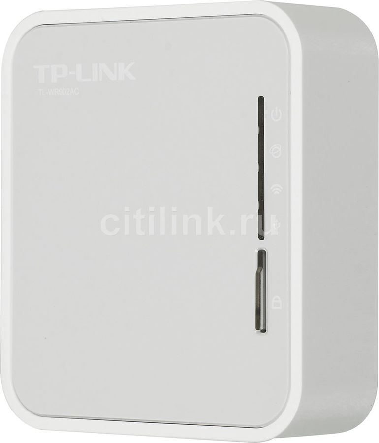 Беспроводной маршрутизатор TP-LINK TL-WR902AC Беспроводной маршрутизатор TP-LINK TL-WR902ACМаршрутизаторы<br>TL-WR902AC можно положить в карман и быть уверенным, что у вас будет доступ в интернет, куда бы вы ни пришли. Питание через порт mini USB и встроенный адаптер делают его подходящим для путешественников, студентов и всех, кто привык не сидеть на месте.<br>