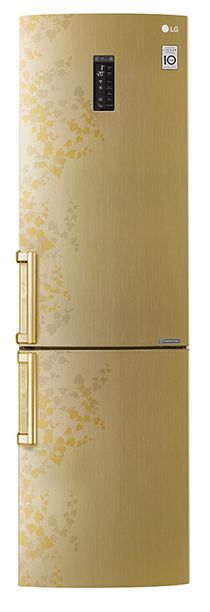 Холодильник LG GA-B499ZVTP, двухкамерный, золотистый Холодильник LG GA-B499ZVTP, двухкамерный, золотистыйХолодильники<br>количество камер: двухкамерный; расположение морозильной камеры- снизу, размораживание морозильной камеры- No Frost, общий объем 394л, объем холодильной камеры 263л, объем морозильной камеры 131л, зона свежести, антибактериальное покрытие, защита от детей, цвет: золотистый<br><br>Цвет: золотистый/рисунок