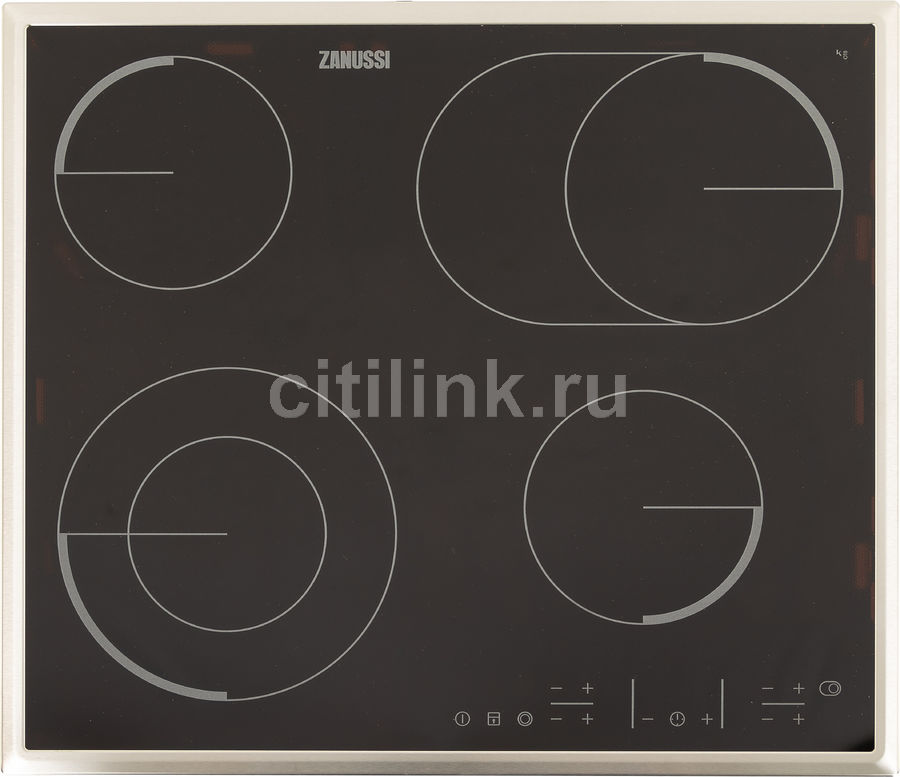 Варочная панель ZANUSSI CPZ6466KX, электрическая, независимая, черный Варочная панель ZANUSSI CPZ6466KX, электрическая, независимая, черныйВстраиваемые электрические панели<br>материал поверхности: стеклокерамика; электрических конфорок: 4; таймер: электронный; индикаторы остаточного тепла; блокировка от детей; цвет: черный<br><br>Цвет: черный