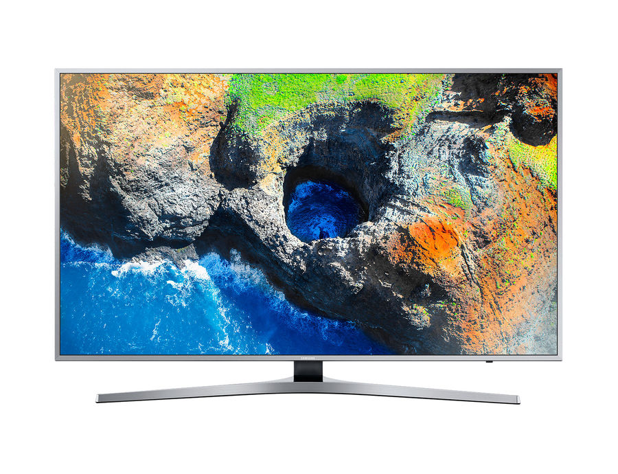 LED телевизор SAMSUNG UE55MU6400UXRU R, 55, Ultra HD 4K (2160p), серебристый led телевизор samsung qe65q7camuxru r 65 ultra hd 4k 2160p серебристый