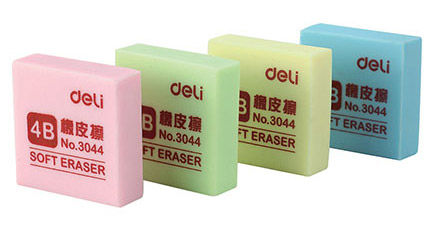 Ластик Deli E3044 Soft 35x35x11мм ПВХ ассорти Ластик Deli E3044 Soft 35x35x11мм ПВХ ассортиЛастики<br>материал: ПВХ; размер: 35x35x11 мм<br><br>Материал: ПВХ<br>Линейка: Soft<br>Цвет: ассорти
