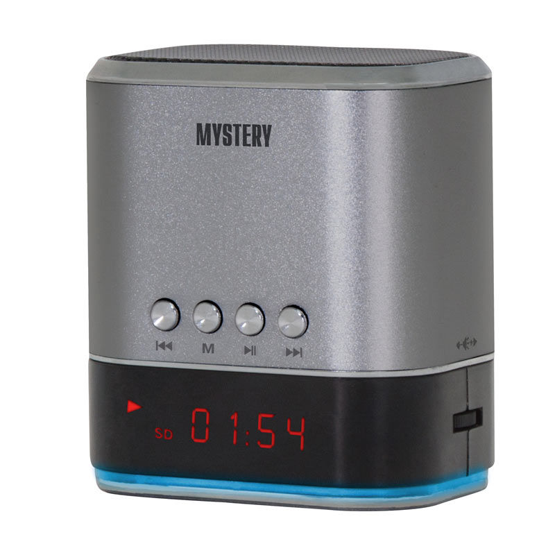 Аудиомагнитола MYSTERY MSP-127, серебристый Аудиомагнитола MYSTERY MSP-127, серебристыйМагнитолы<br>мощность: 3Вт, воспроизведение MP3, интерфейс USB, цвет: серебристый<br><br>Цвет: серебристый