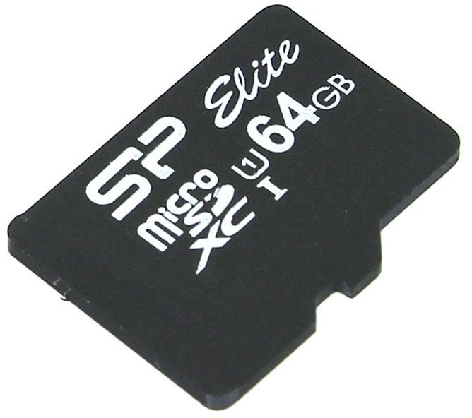 Карта памяти microSDXC UHS-I SILICON POWER 64 ГБ, 85 МБ/с, Class 10, SP064GBSTXBU1V10SP, 1 шт.