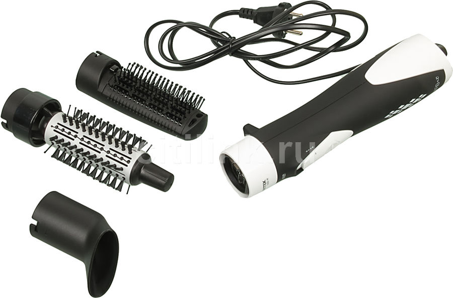 Фен-щетка VITEK VT-2510 BW, черный Фен-щетка VITEK VT-2510 BW, черныйФен-щетки<br>мощность 1000Вт, насадок 3, режимов 2, ионизация, холодный воздух, защита от перегрева, цвет - черный<br><br>Цвет: черный/белый
