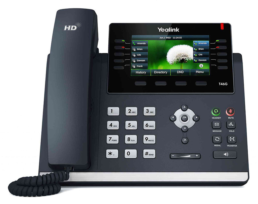 SIP телефон YEALINK SIP-T46S SIP телефон YEALINK SIP-T46SIP-телефоны<br>дисплей: цветной; цвет: черный<br><br>Цвет: черный