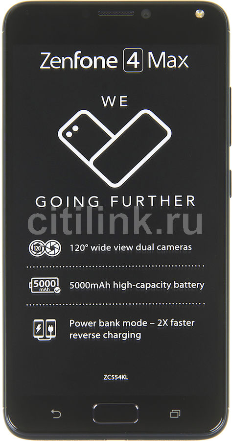 Смартфон ASUS ZenFone Max ZF4 32Gb, ZC554KL, черный