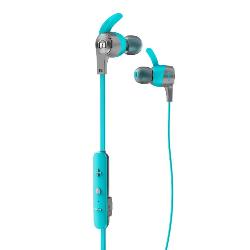 Гарнитура MONSTER iSport Achieve, вкладыши, голубой, беспроводные bluetooth Гарнитура MONSTER iSport Achieve, вкладыши, голубой, беспроводные bluetoothНаушники<br>Покрытие с защитой от пота. Более 5 часов работы без подзарядки. Высокая степень звукоизоляции. Пульт ControlTalk с 3 кнопками. Крепление SecureFit SportClip для надежной фиксации в ухе.<br><br>Цвет: голубой