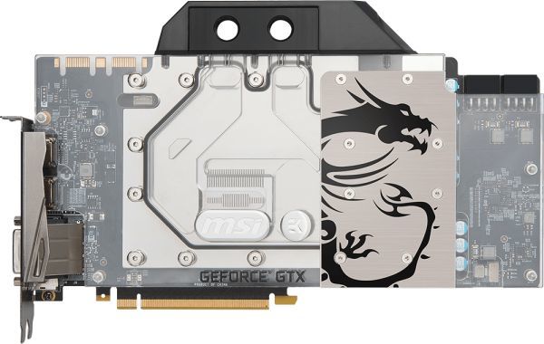 Видеокарта MSI GeForce GTX 1080Ti, GTX 1080 Ti SEA HAWK EK X, 11Гб, GDDR5X, OC, Ret Видеокарта MSI GeForce GTX 1080Ti, GTX 1080 Ti SEA HAWK EK X, 11Гб, GDDR5X, OC, RetВидеокарты<br>nVidia GeForce GTX 1080Ti; частота процессора: 1480 МГц (1683 МГц, в режиме Boost); частота памяти: 11124МГц; объём видеопамяти: 11Гб; тип видеопамяти: GDDR5X; OverClock Edition; поддержка: SLI; DirectX 12/OpenGL 4.5; доп. питание: 8+8 pin; блок питания не менее: 600Вт; тип поставки: Ret<br>
