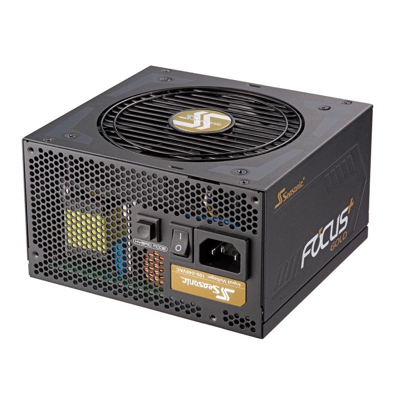 Блок питания SEASONIC FOCUS Plus SSR-550FX, 550Вт, 120мм, черный, retail Блок питания SEASONIC FOCUS Plus SSR-550FX, 550Вт, 120мм, черный, retailБлоки питания<br>ATX; размер вентилятора 120мм; мощность: 550Вт; активный PFC; стандарт 80 PLUS GOLD; питание MB и CPU: 24+4+4 pin; питание видеокарты: 2х(6+2) pin; разъемы Molex: 3шт; разъемы SATA: 6шт; отсоединяющиеся кабели; без сетевого кабеля; цвет: черный; тип поставки Ret<br><br>Линейка: FOCUS Plus<br>Цвет: черный
