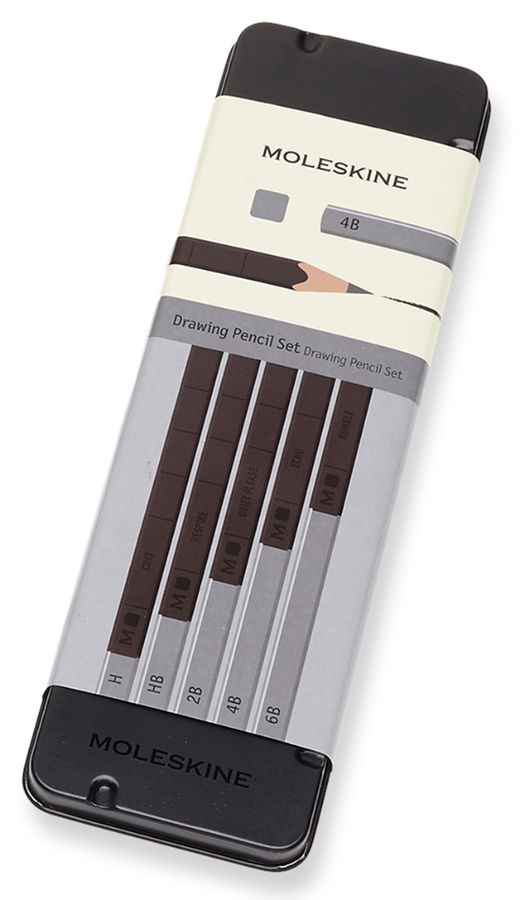 Набор карандашей чернографит. Moleskine DRAWING SET EW7P05GPHA (5 кар.H/HB/2B/4B/6B) коробка металли Набор карандашей чернографит. Moleskine DRAWING SET EW7P05GPHA (5 кар.H/HB/2B/4B/6B) коробка металлиКарандаши чернографитовые<br><br>