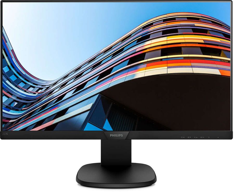 Монитор ЖК PHILIPS 223S7EHMB (00/01) 21.5, черный Монитор ЖК PHILIPS 223S7EHMB (00/01) 21.5, черныйМониторы<br>размер экрана: 21.5, широкоформатная матрица IPS с разрешением 1920x1080, отношением сторон 16:9, яркостью 250кд/м2, встроенными динамиками, регулируемой эргономичной подставкой, разъем D-SUB (VGA), HDMI<br><br>Цвет: черный