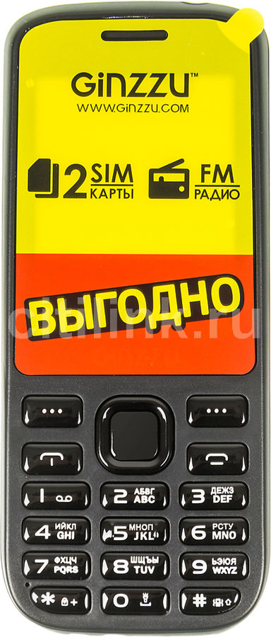 Мобильный телефон GINZZU M201 черный Мобильный телефон GINZZU M201 черныйМобильные телефоны<br>экран: 2.4, TFT, 320x240, камера: 1.3Мп<br><br>Цвет: черный