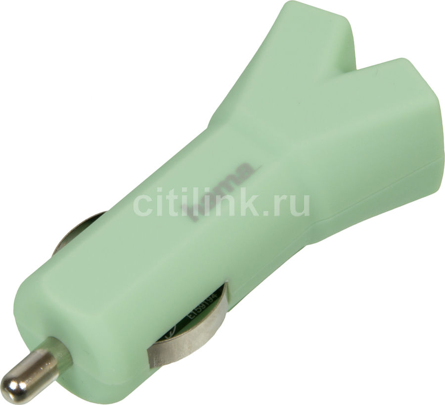 Автомобильное зарядное устройство HAMA Design Line, USB, 3.4A, зеленый Автомобильное зарядное устройство HAMA Design Line, USB, 3.4A, зеленыйЗарядные устройства<br>Источник питания для одновременной зарядки двух устройств в автомобиле. Интегральная схема автоматически распознает подключенное устройство, что позволяет заряжать почти все смартфоны и планшеты. Светодиодный индикатор функции отображает информацию о состоянии устройства.<br><br>Цвет: зеленый