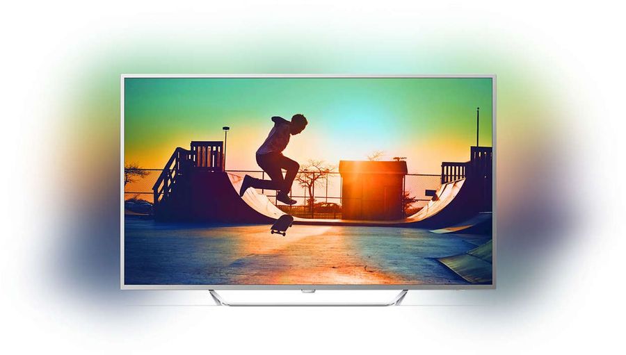 LED телевизор PHILIPS 65PUS6412/12 R, 65, Ultra HD 4K (2160p), серебристый led телевизор samsung qe65q7camuxru r 65 ultra hd 4k 2160p серебристый