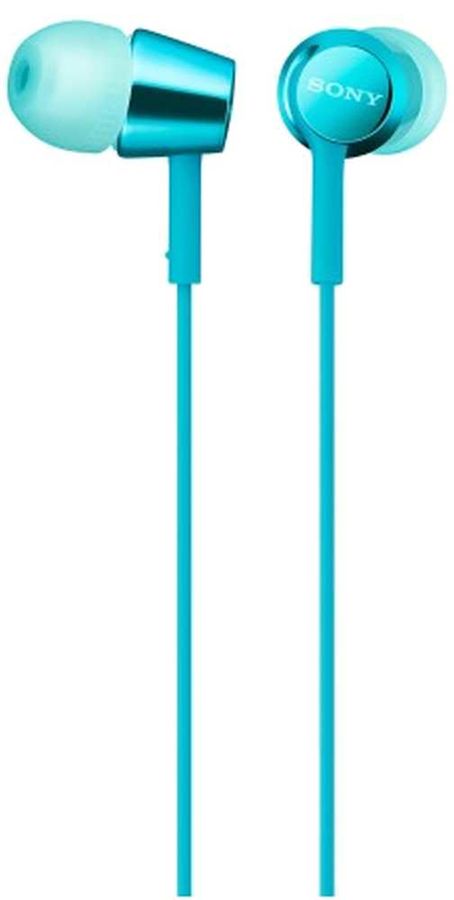 Гарнитура SONY MDREX155APL.E, вкладыши, голубой, проводные Гарнитура SONY MDREX155APL.E, вкладыши, голубой, проводныеНаушники<br>Небольшие, легкие и очень удобные наушники. Пульт управления музыкой и телефонными звонками- на проводе. В комплекте несколько пар сменных силиконовых вкладышей. Совместимость с смартфонами с встроенным микрофоном.<br><br>Цвет: голубой