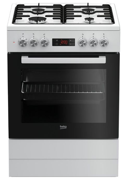 Газовая плита BEKO FSM62320GW, электрическая духовка, белый Газовая плита BEKO FSM62320GW, электрическая духовка, белыйГазовые плиты<br>тип духовки- электрическая, электроподжиг- автоматический, информационный дисплей, таймер- механический, гриль- электрический, конвекция, ящик для посуды, блокировка от детей, ширина 60см цвет- белый<br><br>Цвет: белый