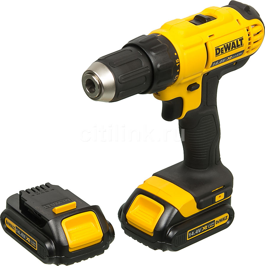 Дрель-шуруповерт DEWALT DCD734S2-KS, с двумя аккумуляторами Дрель-шуруповерт DEWALT DCD734S2-KS, с двумя аккумуляторамиШуруповерты<br>функция сверление; крутящий момент: 38Н*м; скоростей: 2; основной патрон: быстрозажимной; батарея: Li-Ion; напряжение: 14.4В; запасная батарея в комплекте; вес: 1.5кг<br>