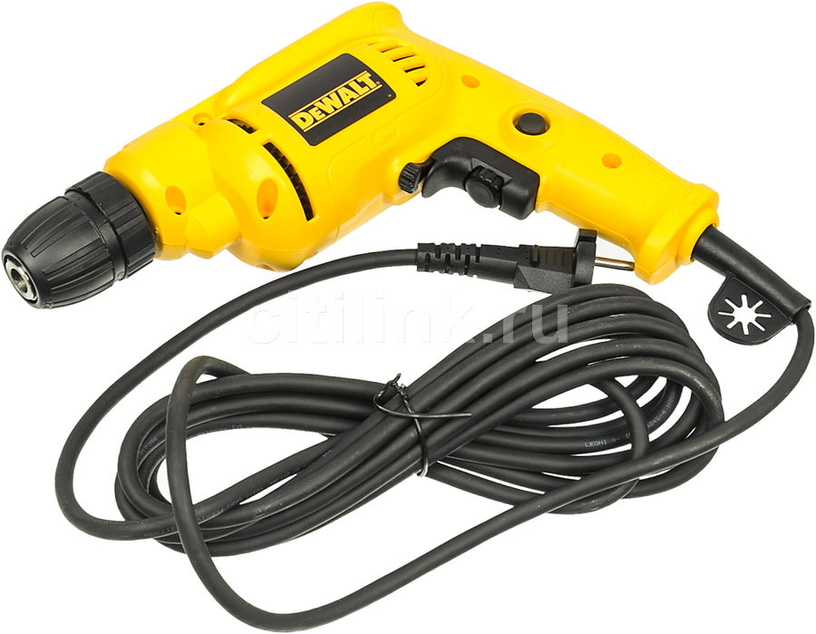 Дрель безударная DEWALT DWD014S-QS Дрель безударная DEWALT DWD014S-QSДрели<br>мощность: 550Вт; крутящий момент: 7.9Н*м; кол-во скоростей: 1; тип патрона: быстрозажимной; вес: 1.9кг<br>