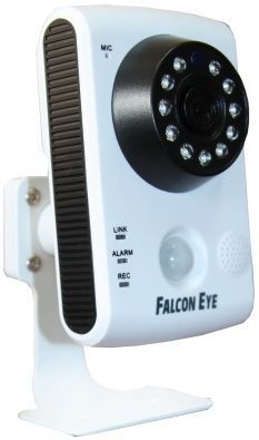 Видеокамера IP FALCON EYE FE-ITR1000, 2.8 мм, белый Видеокамера IP FALCON EYE FE-ITR1000, 2.8 мм, белыйКамеры видеонаблюдения<br>съемка: цветная; матрица: CMOS, 1Мп, объектив 2.8 мм; исполнение: внутренняя; видео: 25 кадр/с, 1280 х 720; Wi-Fi 802.11b/g/n; ИК-подсветка; светодиодная подсветка; слот для карт памяти; микрофон; детектор движения; RJ-45<br><br>Цвет: белый
