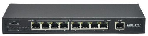 Коммутатор OSNOVO SW-20900/B, SW-20900/B Коммутатор OSNOVO SW-20900/B, SW-20900/BАксессуары для видеокамер<br>настольный, порты 10-100Base-TX: 9 шт., PoE бюджет: 30Вт<br>