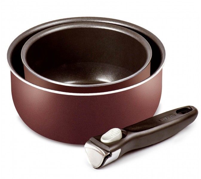 Набор ковшей TEFAL Ingenio Red 04154830, 2 предмета Набор ковшей TEFAL Ingenio Red 04154830, 2 предметаНаборы посуды<br>Уникальный индикатор температуры нагрева Thermo Spot вовремя подскажет, когда дно достигло оптимальной для приготовления температуры. Внешнее антипригарное покрытие; внутреннее антипригарное покрытие PowerGlide. Ковши изготовлены из алюминия, ручка - из бакелита.<br><br>Линейка: Ingenio Red