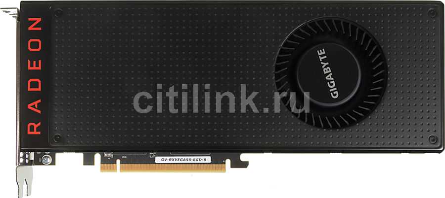 Видеокарта GIGABYTE Radeon RX Vega 56, GV-RXVEGA56-8GD-B, 8Гб, HBM2, Ret Видеокарта GIGABYTE Radeon RX Vega 56, GV-RXVEGA56-8GD-B, 8Гб, HBM2, RetВидеокарты<br>AMD Radeon RX Vega 56; частота процессора: 1156 МГц (1471 МГц, в режиме Boost); частота памяти: 1600МГц; объём видеопамяти: 8Гб; тип видеопамяти: HBM2; DirectX 12/OpenGL 4.5; доп. питание: 8+8 pin; блок питания не менее: 650Вт; тип поставки: Ret<br>