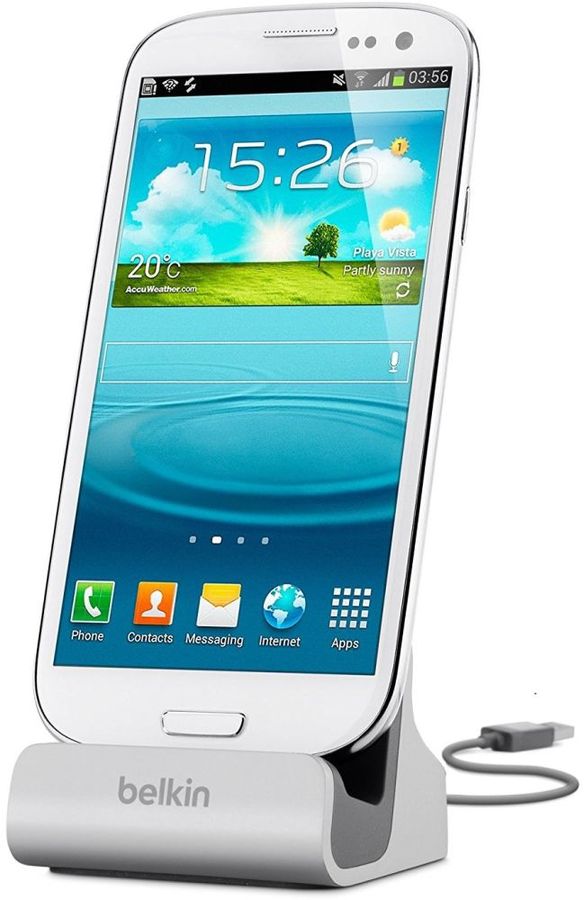 Док-станция BELKIN F8M389BT, Samsung Galaxy, серебристый Док-станция BELKIN F8M389BT, Samsung Galaxy, серебристыйЗарядные устройства<br>Док-станция совместима с большинством смартфонов Samsung Galaxy и другими телефонами, которые заряжаются через Micro-USB. Благодаря небольшому размеру и гладкой, легкой конструкции устройство отлично смотрится в и офисе, и дома.<br><br>Цвет: серебристый