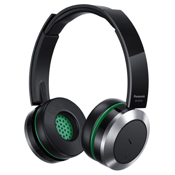 Гарнитура PANASONIC RP-BTD10E-K, накладные, черный/зеленый, беспроводные bluetooth Гарнитура PANASONIC RP-BTD10E-K, накладные, черный/зеленый, беспроводные bluetoothНаушники<br>Благодаря функции NFC их можно подключить к смартфону всего одним касанием. Наушники поддерживают кодек aptX. До 30 часов воспроизведения музыки. Специальный провод позволяет использовать наушники при разряженной батарее.<br><br>Цвет: черный/зеленый
