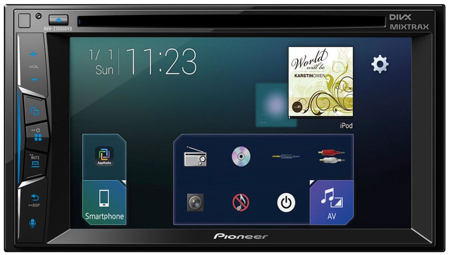 Автомагнитола PIONEER AVH-Z1000DVD, USB Автомагнитола PIONEER AVH-Z1000DVD, USBАвтомагнитолы<br>типоразмер: 2 din, CD, DVD, MPEG4, диагональ экрана: 6.2, поддержка iPod, USB-порт: тыловой<br><br>Цвет: черный