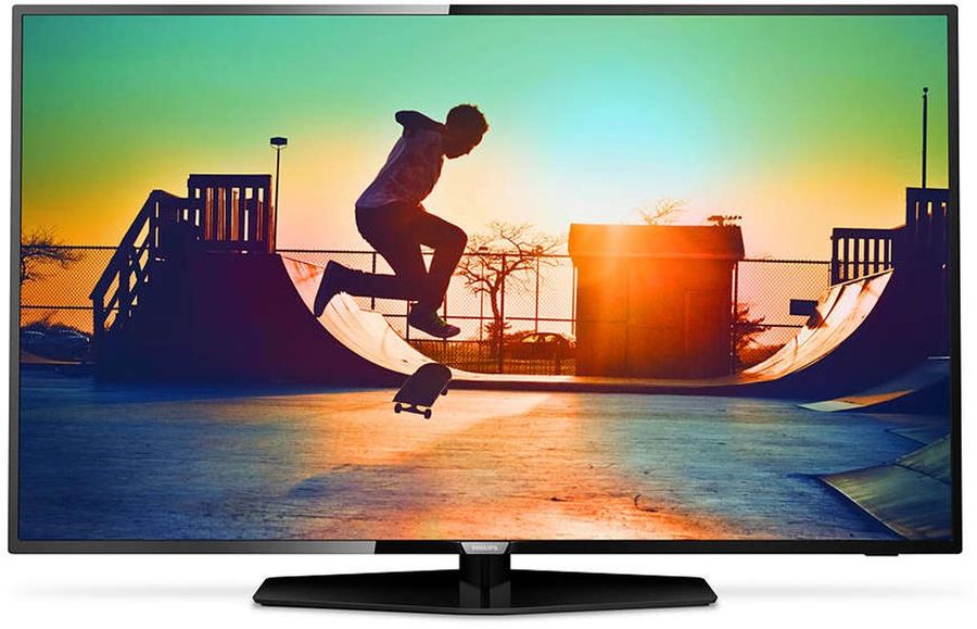 LED телевизор PHILIPS 49PUT6162/60 R, 49, Ultra HD 4K (2160p), черный led телевизор samsung ue49mu6500uxru r 49 ultra hd 4k 2160p серебристый