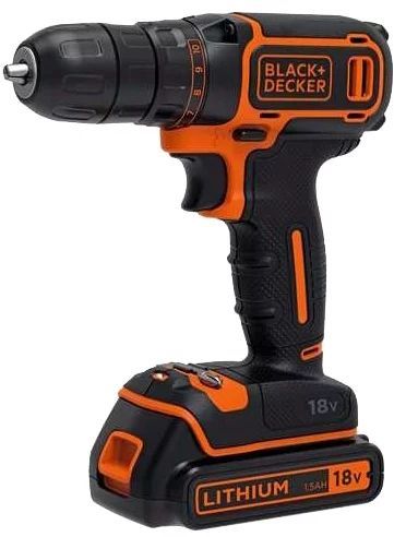 Дрель-шуруповерт BLACK & DECKER BDCDC18KB-QW Дрель-шуруповерт BLACK & DECKER BDCDC18KB-QWШуруповерты<br>функция сверление; крутящий момент: 30Н*м; скоростей: 1; основной патрон: быстрозажимной; батарея: Li-Ion; напряжение: 18В<br>