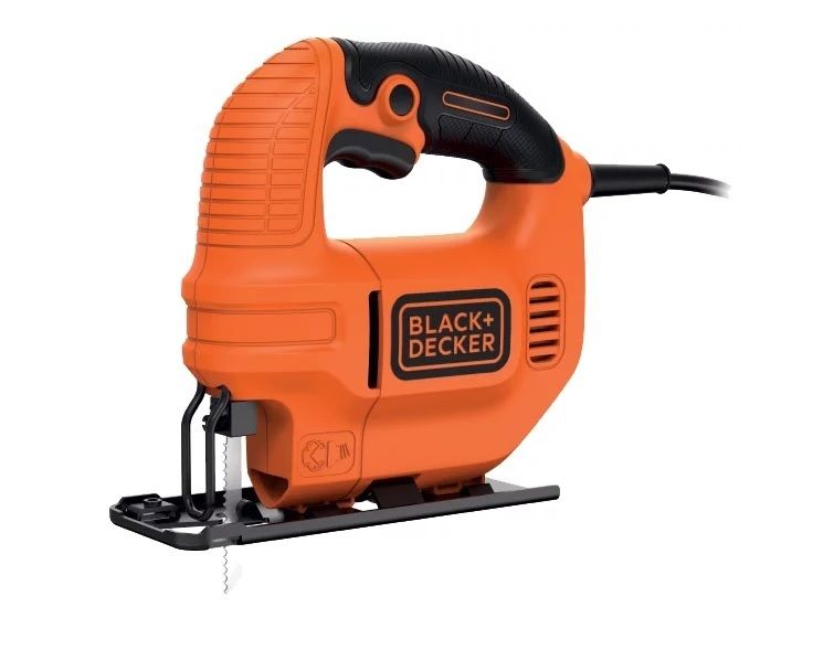 Лобзик BLACK & DECKER KS501-XK Лобзик BLACK & DECKER KS501-XKЛобзики<br>мощность: 400Вт; число ходов: 3000 ход/мин; глубина пропила (дерево): 55мм; кейс в комплекте<br>