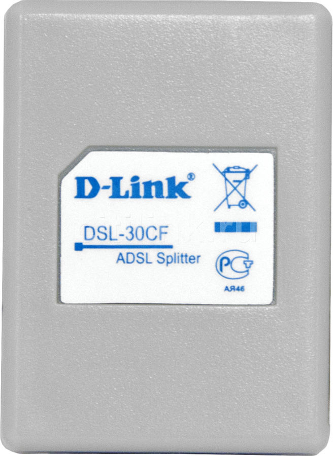 Сплиттер D-LINK DSL-30CF/RS xDSL Сплиттер D-LINK DSL-30CF/RS xDSLКоннекторы, розетки<br><br>