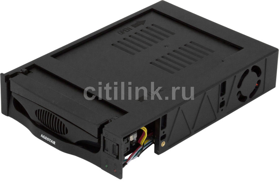 Mobile rack (салазки) для HDD AGESTAR MR3-SATA(SW)-3F, черный Mobile rack (салазки) для HDD AGESTAR MR3-SATA(SW)-3F, черныйКорпуса для жестких дисков<br>отсек для 3.5 - 1, охлаждение<br>