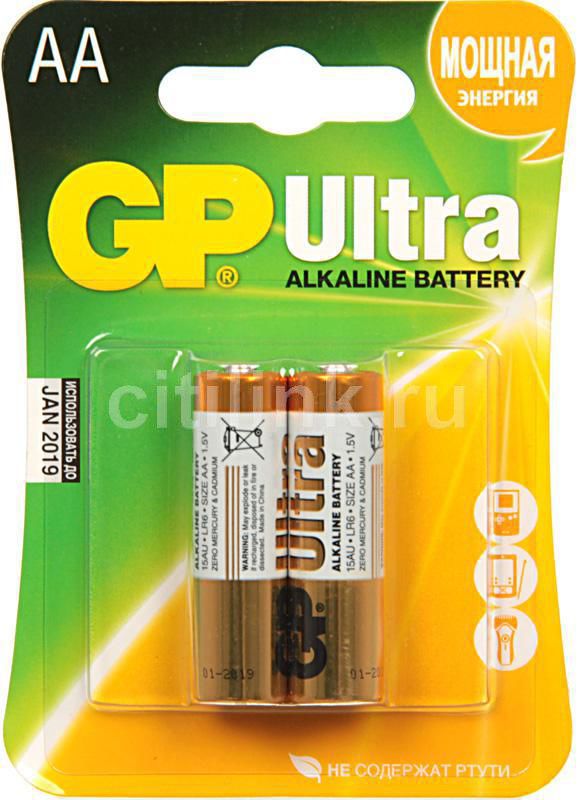 Батарея GP Ultra Alkaline 15AU LR6, 2 шт. AA Батарея GP Ultra Alkaline 15AU LR6, 2 шт. AAБатарейки<br>Комплект из двух батареек стандарта AA имеющих широчайший спектр применения. Батарейки серии Ultra Alkaline специально разработаны для применения в распространенных устройствах и всегда демонстрируют продолжительное время работы.<br><br>Линейка: Ultra Alkaline