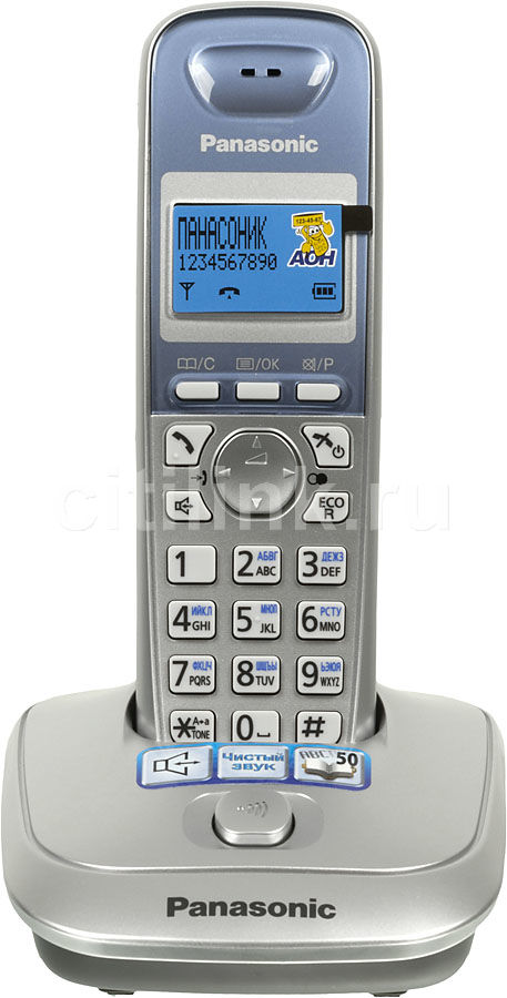Радиотелефон PANASONIC KX-TG2511RUS, серебристый и голубой Радиотелефон PANASONIC KX-TG2511RUS, серебристый и голубойРадиотелефоны<br>однолинейный; АОН/Caller ID; полифония; в комплекте 1 радиотрубка<br><br>Цвет: серебристый и голубой