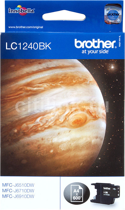 Картридж BROTHER LC1240BK черный Картридж BROTHER LC1240BK черныйКартриджи<br>черный, для MFC-J6510DW/J69010DW<br><br>Цвет: черный