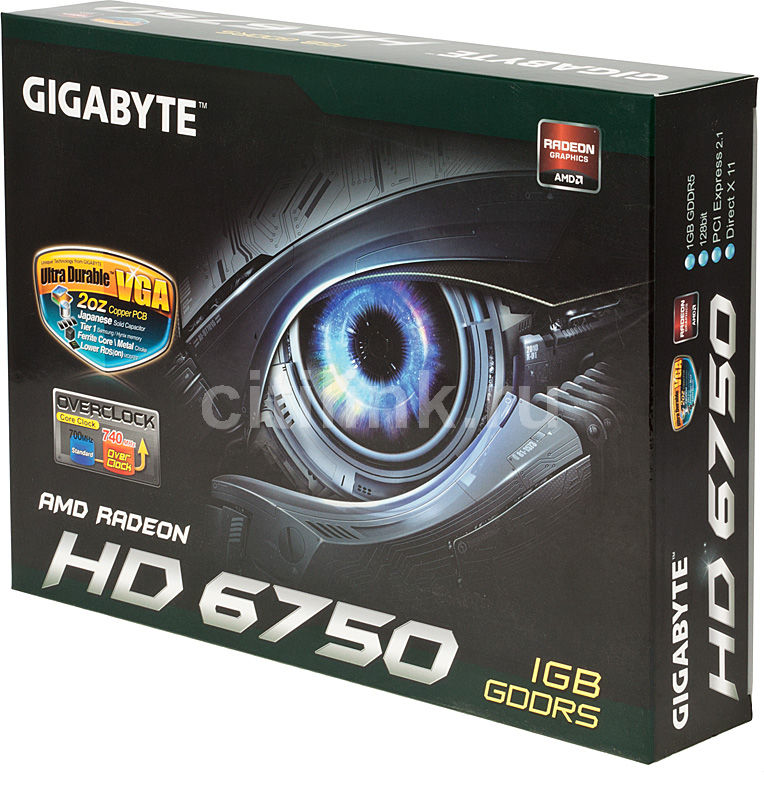 Купить Видеокарта GIGABYTE AMD Radeon HD 6750 в интернет магазине